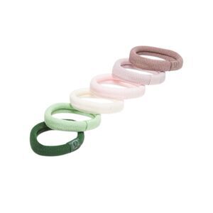 Lululemon Knit Hair Ties 6 Pack Ashen Rose/Porcelain Pink/Pink Pearl/Coconut